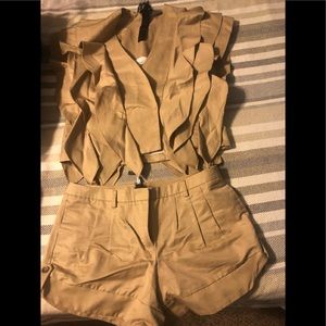 Ruffled shirt and short